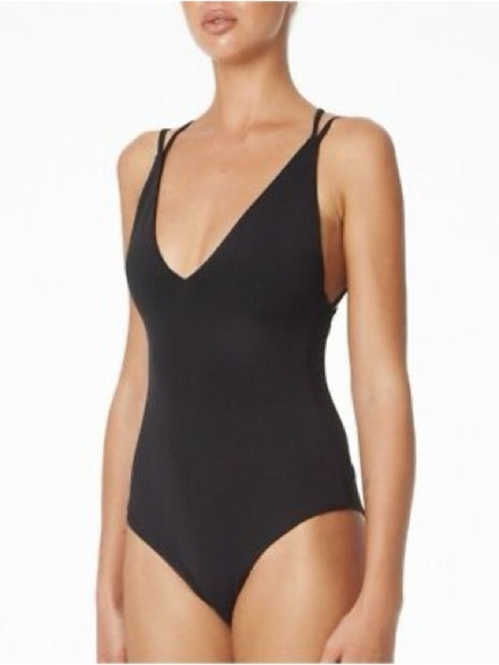Fella Swim Black One-Piece Swimsuit with Crisscross Back